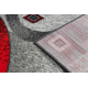 Teppich SAMPLE DREAM 4596 Geometrisch grau / rot