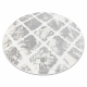 Teppich SAMPLE STILO 859 Strukturell Kreis grau / creme 