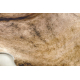 Tappeto SAMPLE Imitazione pelle di bovino, Mucca COW 3 Pelle Marrone