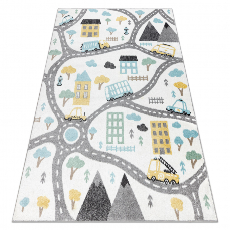 Carpet SAMPLE NEW NINO 885 Streets, city cream / grey