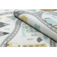 Carpet SAMPLE NEW NINO 885 Streets, city cream / grey