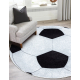 Alfombra lavable JUNIOR 51553.802 circulo futbol para niños antideslizante negro / blanco - PRODUCTO DE SEGUNDA CLASE