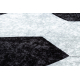 Alfombra lavable JUNIOR 51553.802 circulo futbol para niños antideslizante negro / blanco - PRODUCTO DE SEGUNDA CLASE