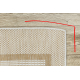 Sisal tapijt SISAL SION Kader 21782 plat te weven ecru / beige - TWEEDE-KLASSE PRODUCT
