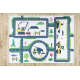 BAMBINO 2223 tapijt wasbaar Straten, auto's voor kinderen antislip room - TWEEDE-KLASSE PRODUCT