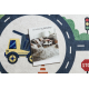 BAMBINO 2223 Waschteppich Straßen, Autos für Kinder Anti-Rutsch creme - ZWEITKLASSIGES PRODUKT