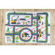 BAMBINO 2223 washing carpet Streets, cars for children anti-slip cream - SECOND-RATE PRODUCT