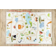 BAMBINO 1165 Tapete Jardim zoológico para crianças antiderrapante bege - PRODUTO DE SEGUNDA GRAU
