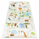 BAMBINO 1165 Waschteppich Zoo für Kinder Anti-Rutsch beige - ZWEITKLASSIGES PRODUKT