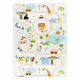 BAMBINO 1165 Tapete Jardim zoológico para crianças antiderrapante bege - PRODUTO DE SEGUNDA GRAU