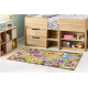 REBEL ROADS CARPET Sweet town 26 Sweets, non-slip for children - pink / green - SECOND-RATE PRODUCT