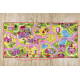 REBEL ROADS CARPET Sweet town 26 Sweets, non-slip for children - pink / green - SECOND-RATE PRODUCT