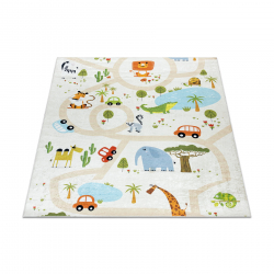 BAMBINO 1165 Waschteppich Zoo für Kinder Anti-Rutsch beige - ZWEITKLASSIGES PRODUKT