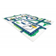 BAMBINO 2223 washing carpet Streets, cars for children anti-slip cream - SECOND-RATE PRODUCT