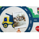 BAMBINO 2223 Waschteppich Straßen, Autos für Kinder Anti-Rutsch creme - ZWEITKLASSIGES PRODUKT