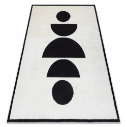 Modern covor MODE 8598 geometric crem / negru - SECUNDAR-COTATI PRODUSUL