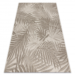 Covor sisal Floorlux 20504 Frunze şampanie si gri Junglă - SECUNDAR-COTATI PRODUSUL