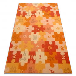 Kindertapijt PUZZLE oranje 