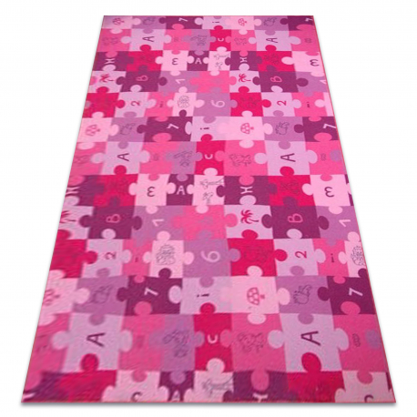 Tapis enfant PUZZLES violet