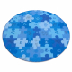 Tapis enfant PUZZLES bleu cercle