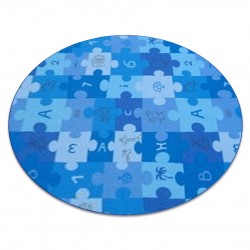 Alfombra infantil PUZLE círculo azul 