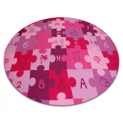Laste vaip PUZZLE violetne ratas