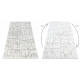 Dywan SAMPLE BELLA F204 Geometryczny biały / jasny szary frędzle 