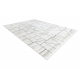 Dywan SAMPLE BELLA F204 Geometryczny biały / jasny szary frędzle 