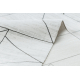 Dywan SAMPLE BELLA F204 Geometryczny biały / jasny szary frędzle 