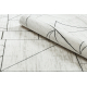 Teppich SAMPLE BELLA F204 Geometrisch weiß / hellgrau Fransen  