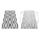 Carpet SAMPLE COZY C3195A Structural Boho light grey 