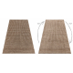 Dywan SAMPLE PENELOPE 07964A GEOMETRYCZNY KWADRATY STRUKTURALNY brąz
