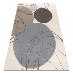 Carpet SAMPLE MILANO B7164A GEOMETRICAL CIRCLES cream / gray