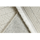 Teppich SAMPLE ARVEN LI17A Creme / Hellgrau Fransen  