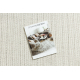 Carpet SAMPLE ARVEN LI17A Cream / light grey fringes