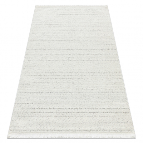 Teppich SAMPLE ARVEN LI17A Creme / Hellgrau Fransen  
