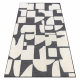 Teppich SAMPLE MALTA A1852A Strukturell Geometrisch Creme / grau