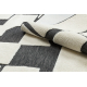 Teppich SAMPLE MALTA A1852A Strukturell Geometrisch Creme / grau