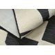 Teppich SAMPLE MALTA A1852A Strukturell Geometrisch Creme / grau