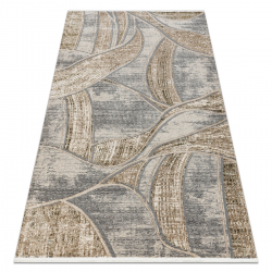 Carpet SAMPLE CASTOR LD29A Abstraction cream / green fringes