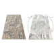 Teppich SAMPLE CASTOR LD29A Abstraktion Creme / grün Fransen  
