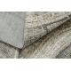 Tapijt SAMPLE CASTOR LD29A Abstractie Crème / groen franjes 