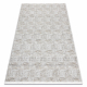 Tapis SAMPLE TWEETY C3732B Géométrique blanc / gris clair franges 