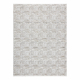 Tapis SAMPLE TWEETY C3732B Géométrique blanc / gris clair franges 