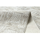 Tapis SAMPLE TWEETY C3732B Géométrique blanc / gris clair franges 