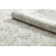 Tapis SAMPLE TWEETY C3732B Géométrique blanc / gris clair franges 