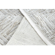 Tapis SAMPLE TWEETY C3732B Géométrique blanc / gris clair franges 