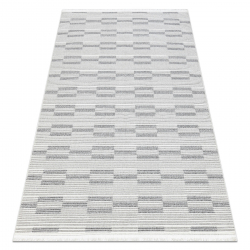 Carpet SAMPLE INFINITY LG89A STRIPES gray / cream FRINGE