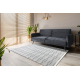 Carpet SAMPLE INFINITY LG89A STRIPES gray / cream FRINGE