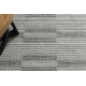 Carpet SAMPLE INFINITY LG89A STRIPES gray / cream FRINGE